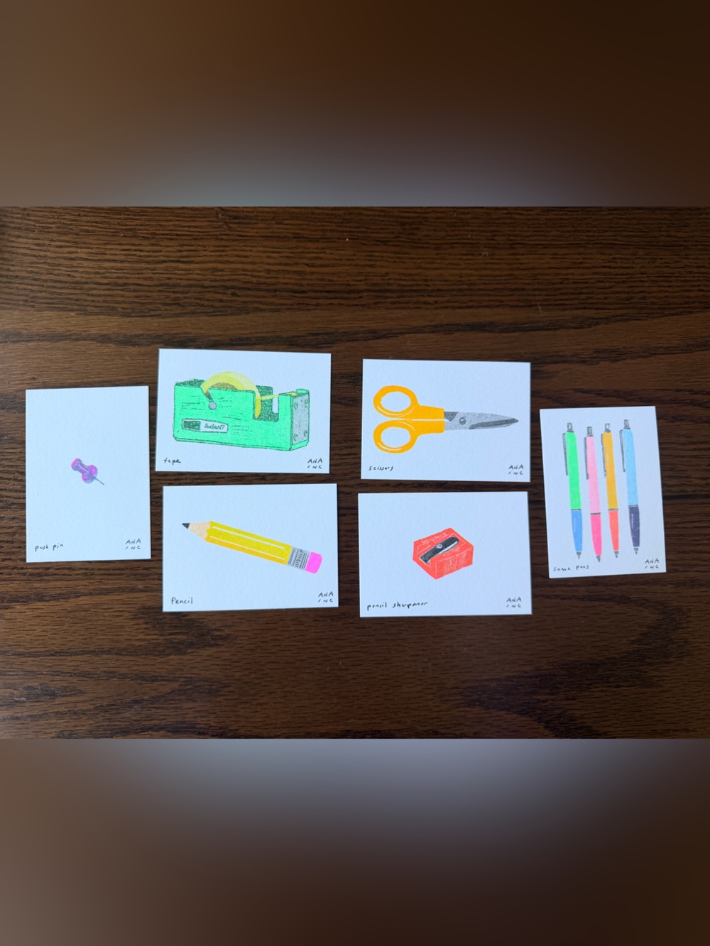 Inciardi Mini Prints New Stationary Collection 6 prints Special Edition